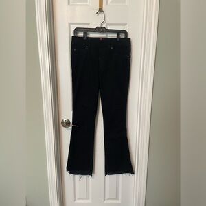 SPANX Pull On Black Frayed Edge Flare Leg, High Rise Jeans